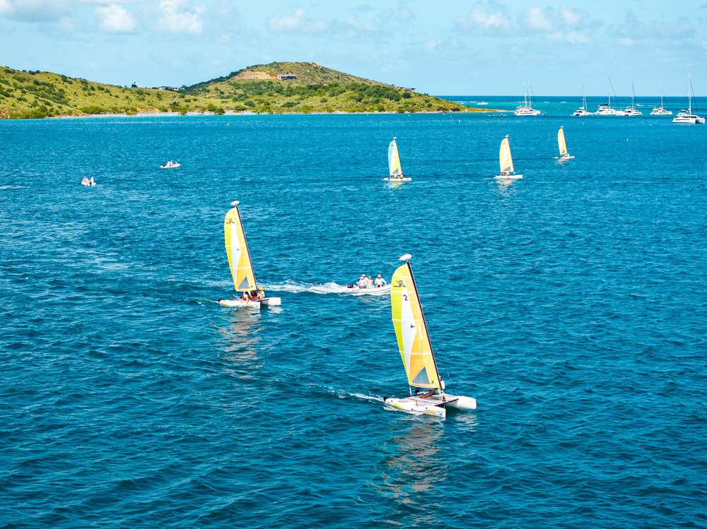 Following the race fleet in the BVI