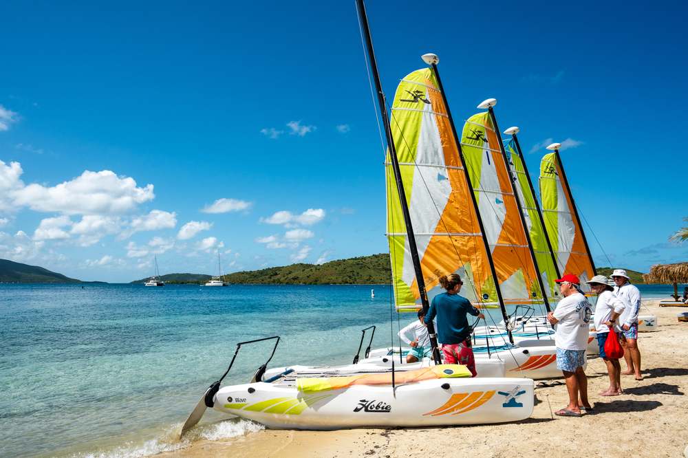 Hobie Wave fleet at Bitter End Yacht Club