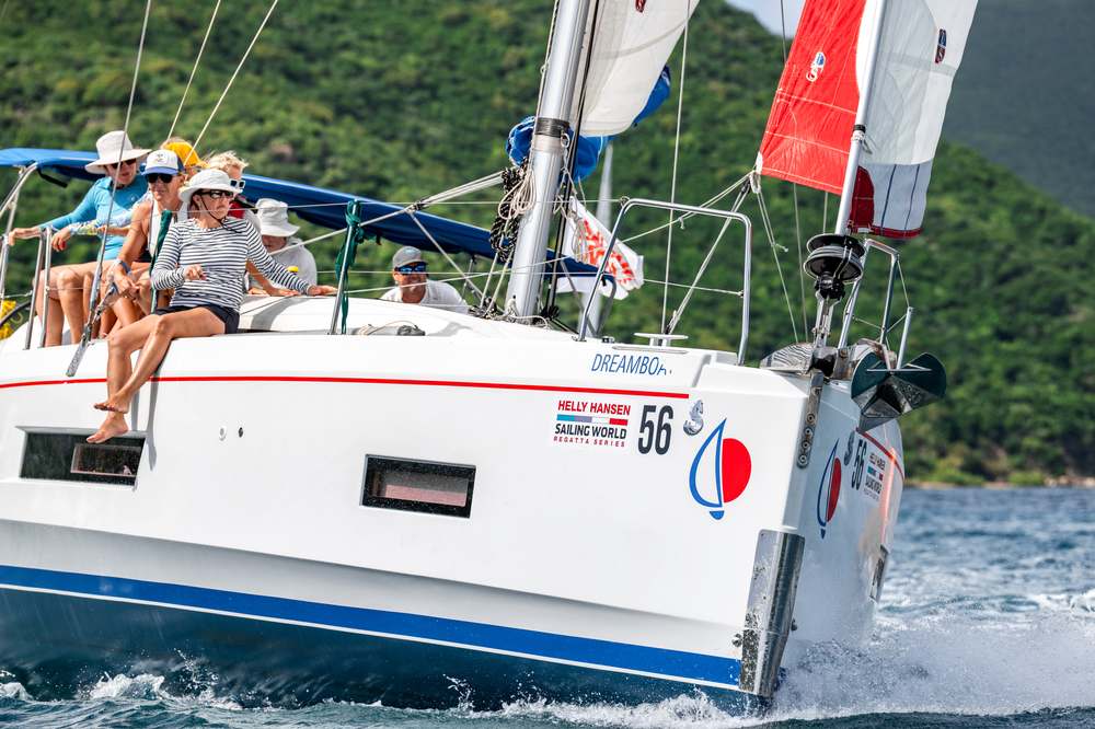 Crew racing aboard Dreamboat